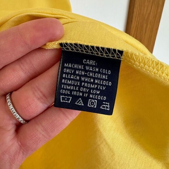 Ralph Lauren Sport Dead Stock Washed Yellow Short Sleeve Puff Shoulder Polo - Picture 7 of 8